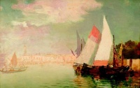 Háry Gyula (Zalaegerszeg 1864 - Budapest 1946): Velencei vitorlások