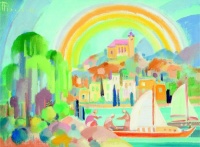 Pleidell János (Hontfüzesgyarmat 1915 - Dunaújváros 2007): Szivárvány Tihany felett