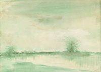 Báró Mednyánszky László (Beczkó 1852 - Bécs 1919): Vízpart hajnalban