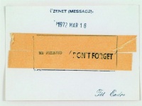 Tót Endre (Sümeg 1937 - Burbank 2002): Üzenet, 1972