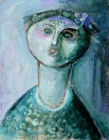 Anna Margit (Borota 1913 - Budapest 1991): Lány lila virággal