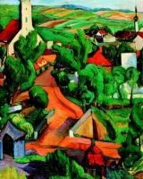 Perlrott - Csaba Vilmos (Békéscsaba 1880 - Budapest 1955): Nagybányai látkép