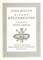 MILTON, JOHN Kisebb költemények