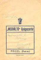 Megváltó  Gyógyszertár. Zacskó, cerát, Pécel
