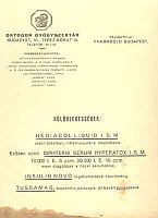 Oktogon Gyógyszertár. Árjegyzék