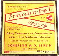 Primodian Depot. Faltkarton, Schering A. G. Berlin
