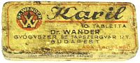 Karil. Fémdoboz, Dr. Wander