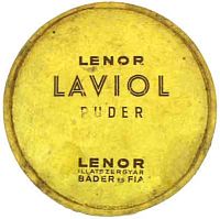 Lenor Laviol púder. Púderdoboz, Lenor Illatszergyár Bäder és Fia