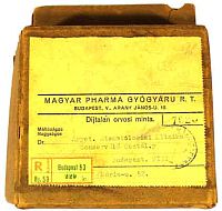 Díjtalan orvosi minta papírdoboz.