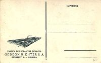 Fábrica de Productos Químicos Gedeón Richter S. A. Céges levelezőlap