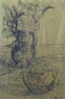 Tóth Menyhért (Szeged-Mórahalom, 1904 – Bp., 1980): Virágcsendélet