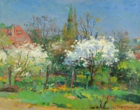 Halasi Horváth István (Budapest, 1904 – Budapest, 1994): Kert/Nyár