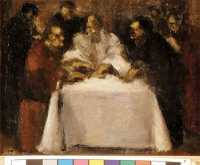 Jándi Dávid (Szatmár, 1893 – Szatmár, 1944): Emmauszi vacsora, 1922
