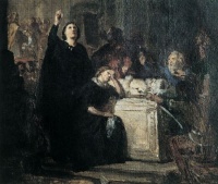 Molnár József (Zsámbék, 1821 – Budapest, 1899): Erzsébet és Mária királynék Nagy Lajos sírjánál