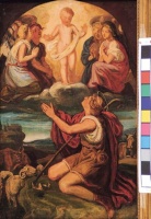 Jakobey Károly (Kula, 1825 – Budapest, 1891): Freskóterv (Dávid imája)