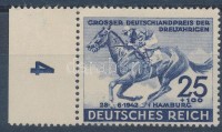 1942 Lóverseny; Német Derby ívszéli bélyeg Mi 814 (Mi EUR 22,-)