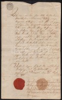1750-1790 Három okmány benyomott szignettákkal /  3 documents, with imprinted signettas