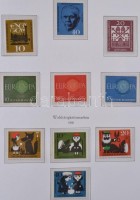 NSZK gyűjtemény az 50-es évek közepétől 1970-ig KABE falcmentes előnyomott albumban, rugós borítóban