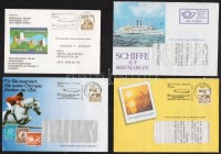 1983-1984 15 db futott nyugat-német filatéliai motívumos boríték