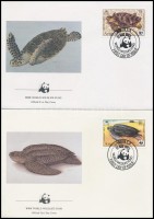 1983 WWF: Teknősök sor Mi 541 A-544 A 4 db FDC-n