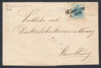 1856 9kr levélen / on cover 'Teschen' - 'PRESSBURG' - 'WIESELBURG'
