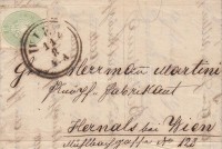 1864 Mi 25 helyi levélen / on local cover 'WIEN'