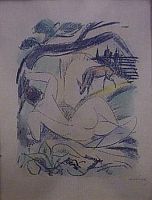 Márffy Ödön - Női akt őzzel (1926)