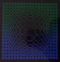 Vasarely Victor - Kék-zöld vega