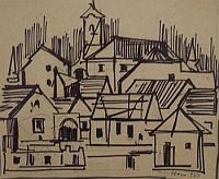 Hegyi György - Szentendrei házak templommal