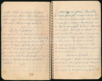 cca 1920-1940 Régi kézzel írt receptfüzet, kissé kopott spirálfüzetben.