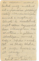 Reményik Sándor (1890-1941) költő autográf levele Vass László (1905-1950) újságíró, kritikusnak füzetlapon, melyet egy kéziratának kísérőjeként küldött el a levél töredékes, az eleje hiányzik. Két beírt oldal.
