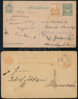 1881-1918 10 db díjjegyes futott levelezőlap