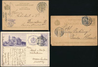 1880-1955 10 db díjjegyes futott levelezőlap
