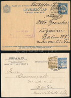 1876-1930 10 db díjjegyes futott levelezőlap