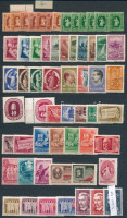 1946-1949 Összeállítás sorokkal + néhány önálló értékkel, A/4-es berakólapon (31.100)