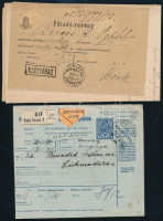 Nagyvárad 1876 Feladó-vevény+1913 csomagszállító 'CSIKMADARAS' postai ügynökség érkezési bélyegzővel