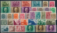 1941 Összeállítás az évfolyam kiadásaiból, a blokkok kivételével (4.150)