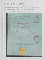 BOSZNIA HERCEGOVINA díjjegyes gyűjtemény 2 albumban, benne díjkiegészítések, bélyegzések, néhány képeslap. Nagyon tartalmas anyag, 190 db. / Original collection of 190 PS covers, cards, parcel cards etc. including additional frankings,