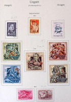 1881-1961 Magyar pecsételt gyűjtemény, 1.310 db bélyeg + néhány blokk, KABE előrenyomott albumban