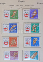 1961-1968 Magyar gyűjtemény előnyomott albumban, majdnem teljes