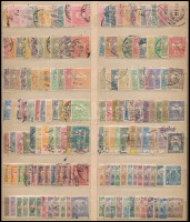 975 db klf magyar bélyeg az 1874 és 1950 közötti időkből kétoldalas, 3 db nagyalakú berakólapon