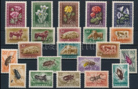 1950-1954 Összeállítás 3 klf kiadásból, 2 teljes és 1 hiányos sorral, stecklapon (** min. 12.350)