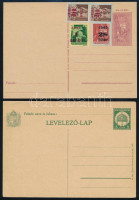1927-1945 3 klf díjjegyes, használatlan levelezőlap