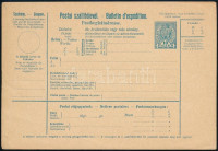 10f díjjegyes, nemzetközi postai szállítólevél, használatlan