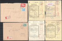 1956-1988 2 db ajánlott levél + 4 db szállítólevél