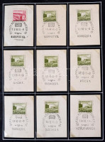 Alkalmi bélyegzés gyűjtemény maradvány a Mihályfi katalógus szerint rendezve az 1950-es évekből, benne ökb 429 db klf, gyűrűs mappában
