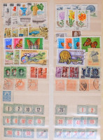 Magyar tétel a 1871-1967 közötti évek kiadásaiból, szép sorokkal, portókkal, kisebb modern résszel nagy alakú piros négy lapos ABRIA berakóban