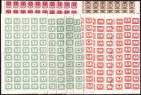 43 db javarészt teljes portó ív az 1950-1990 közötti időszakból postamesteri hagyatékból, mind hajtott