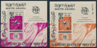 1966 100 éves az ITU fogazott + vágott blokksor,100th Anniversary of ITU perforated + imperforated blocksetMi 1 A+B