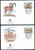 1998 WWF: Urial sor 4 db FDC-n,WWF Urial set 4 FDCMi 1819-1822
